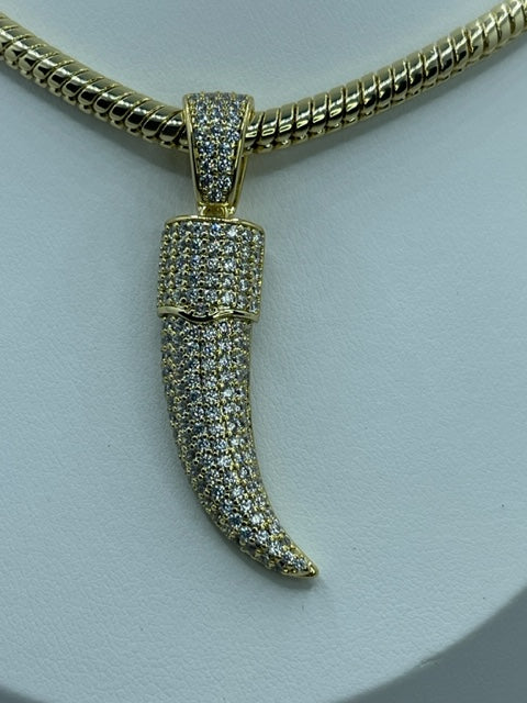 Tusk ZC Necklace 14K Gold Pated